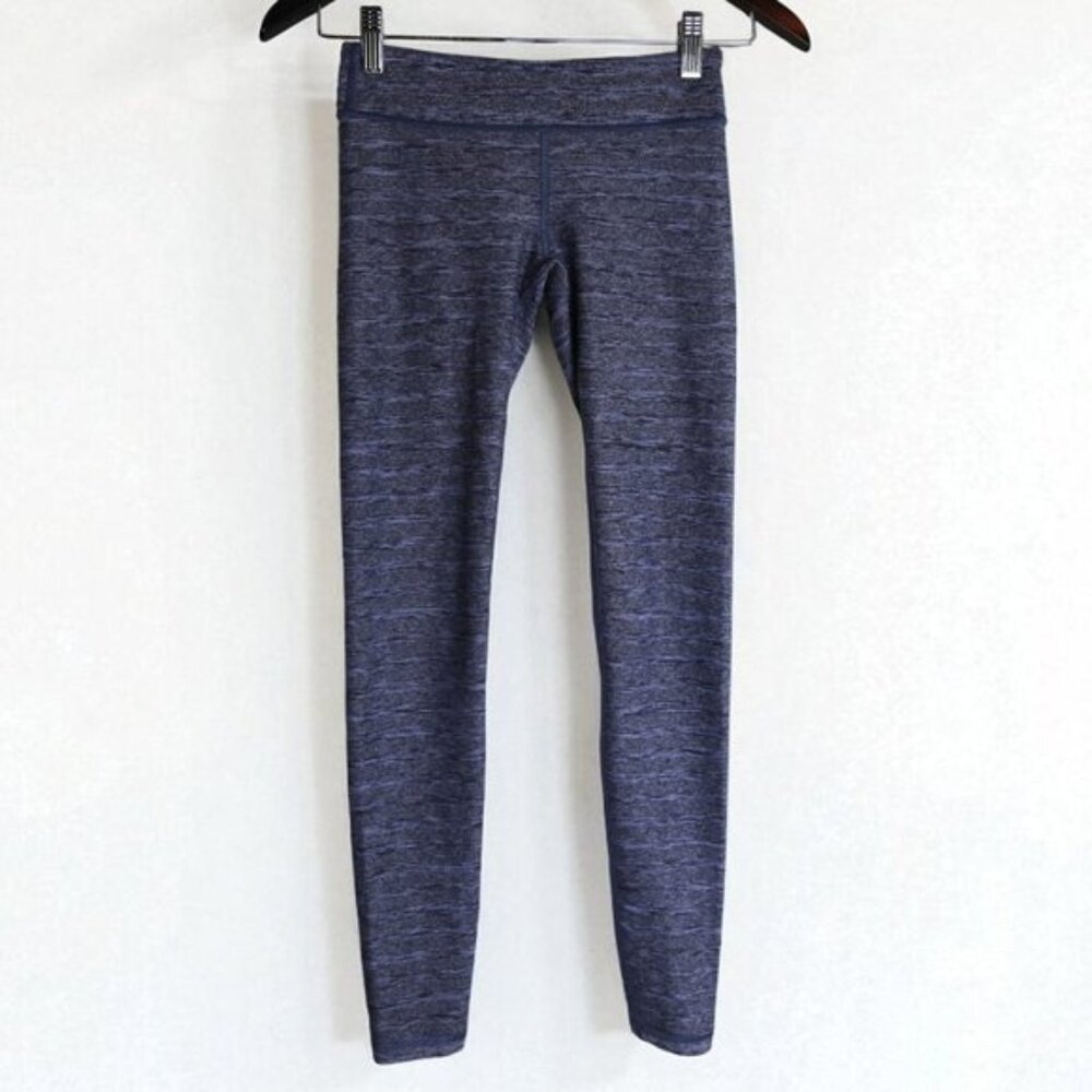Lululemon Ivivva Rulu Rhythmic Tight Black Ribbed Leggings Active Girl's Size 10
